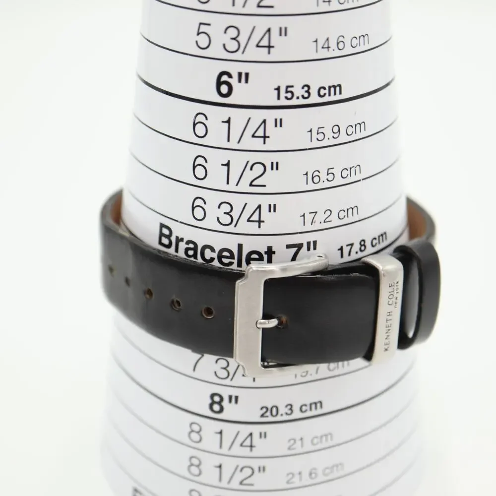Kenneth Cole Full Calendar Unisex Watch 33mm Green Gray Square Dial New Battery